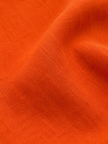 Orange Linen Blend Shirt