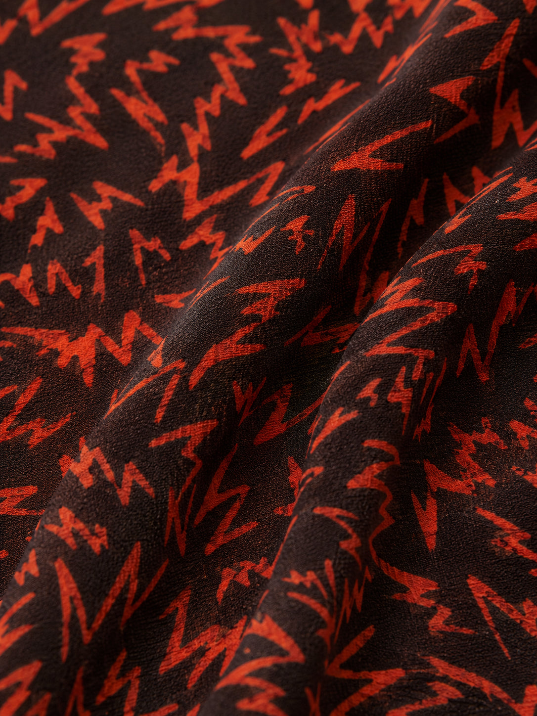Red & Brown Patterned Blouse