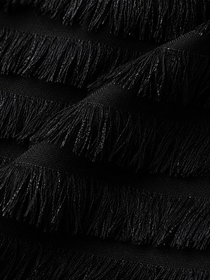 Black Frill Shawl