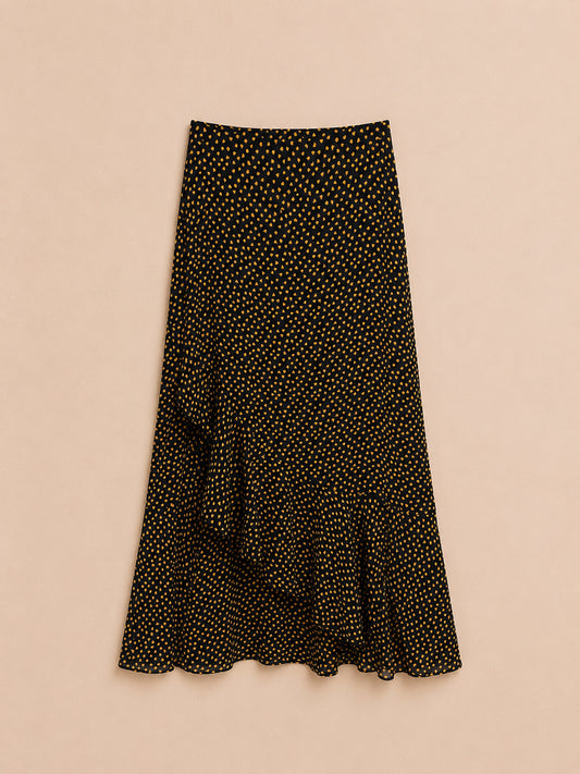 Black & Yellow Dotty Skirt