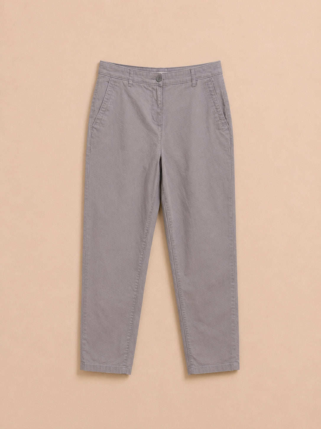 Grey Straight-Leg Trousers