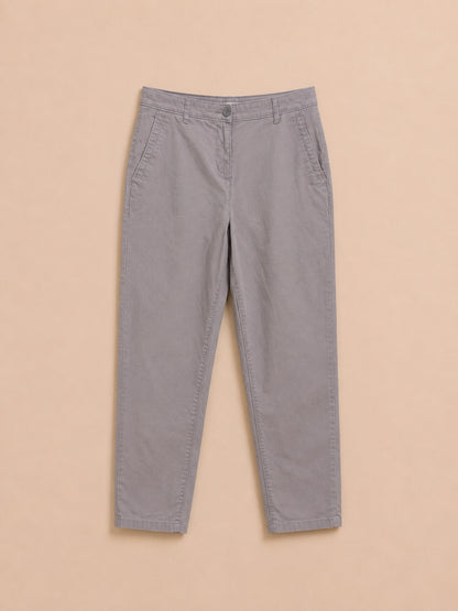 Grey Straight-Leg Trousers