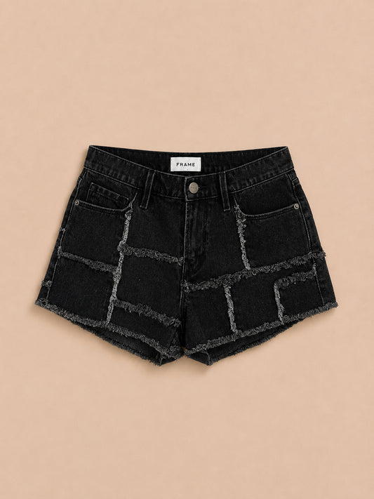 Black Denim Shorts