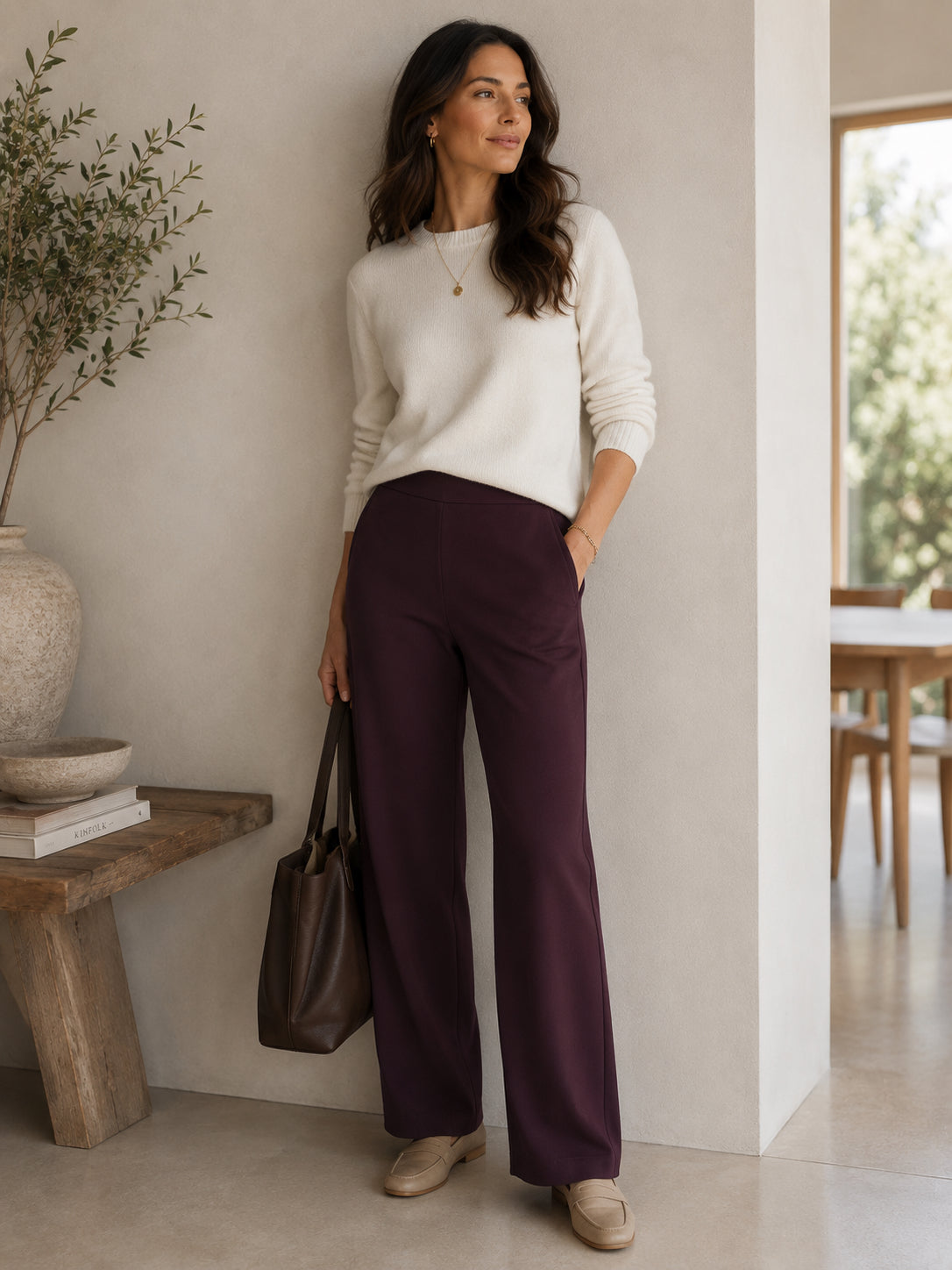 Burgundy Trousers