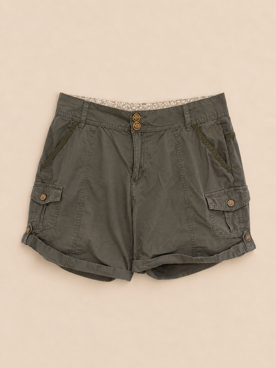 Khaki Cargo Shorts