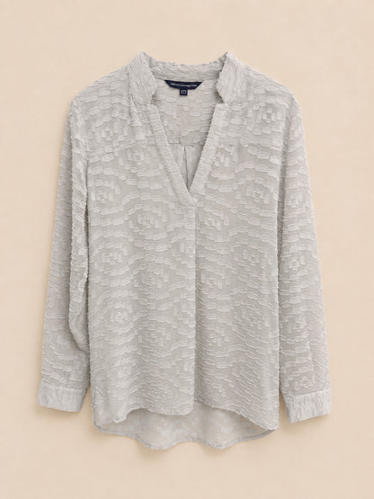 Grey Patterned Blouse