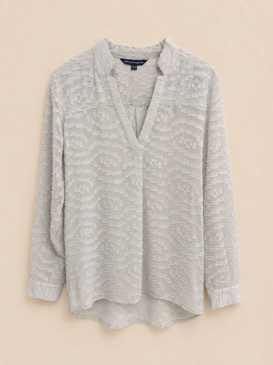 Grey Patterned Blouse