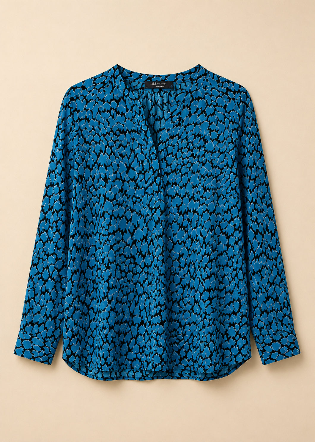 Blue Patterned Blouse