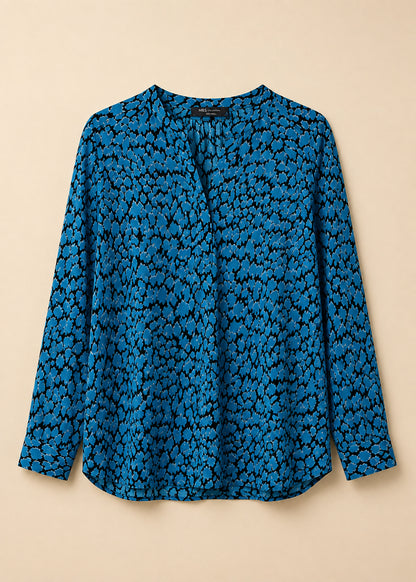 Blue Patterned Blouse