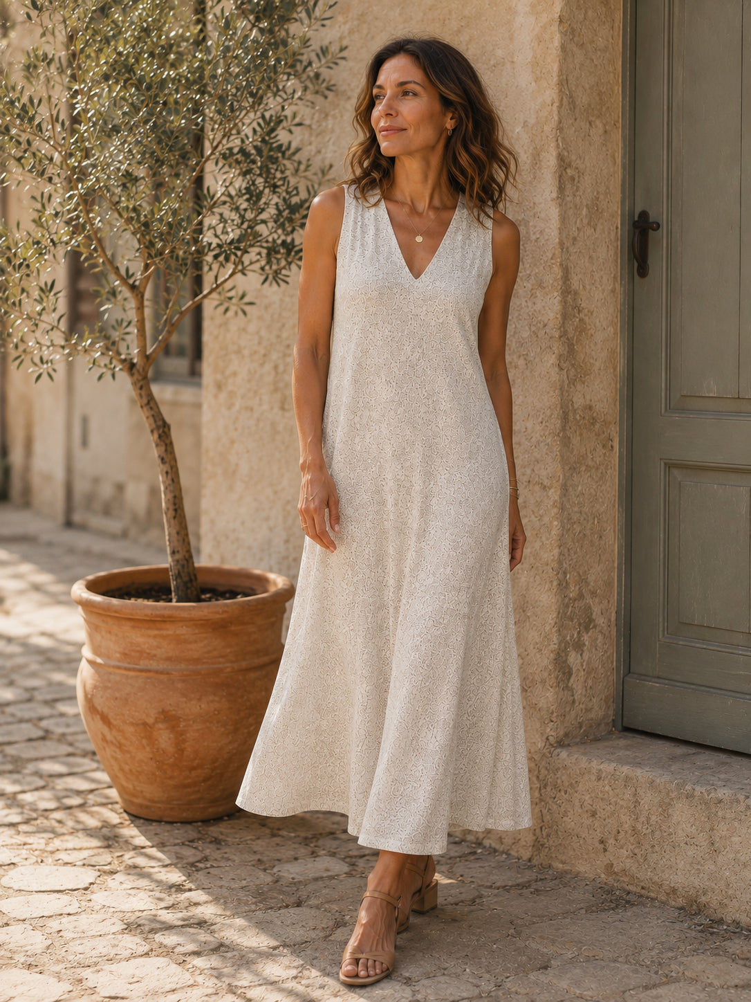 White Dotty Dress