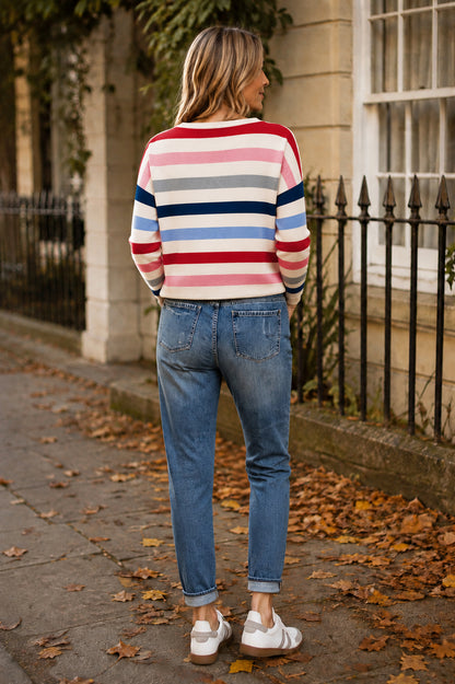 White Striped Jumper