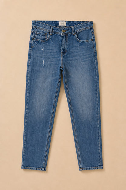 Blue 100% Cotton Denim Jeans