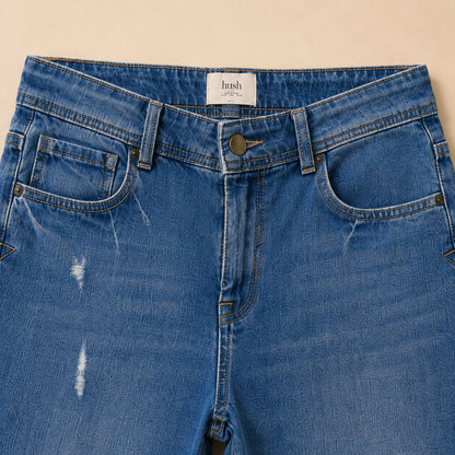 Blue 100% Cotton Denim Jeans