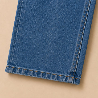 Blue 100% Cotton Denim Jeans