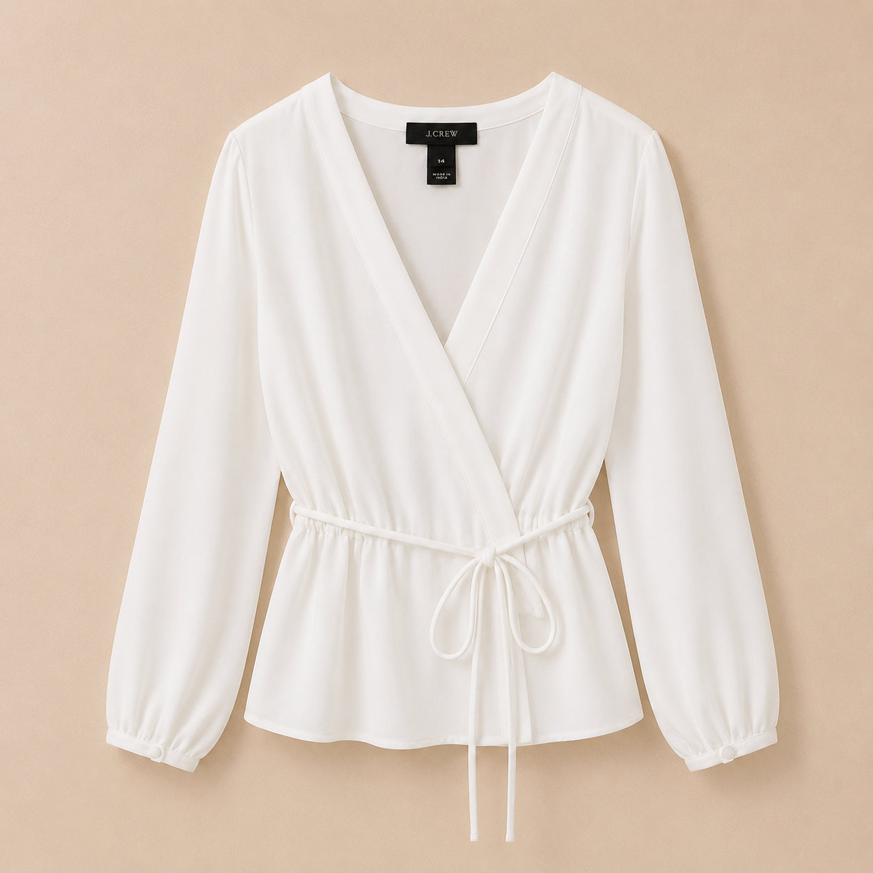 White V-Neck Blouse