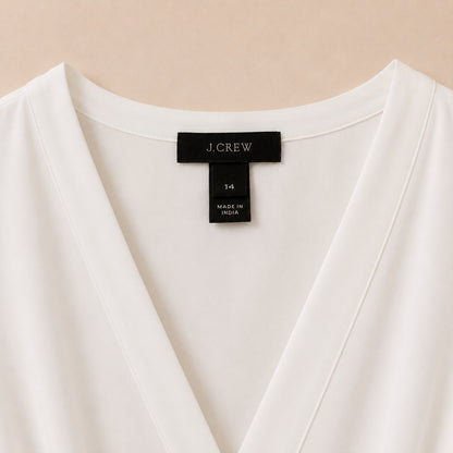 White V-Neck Blouse