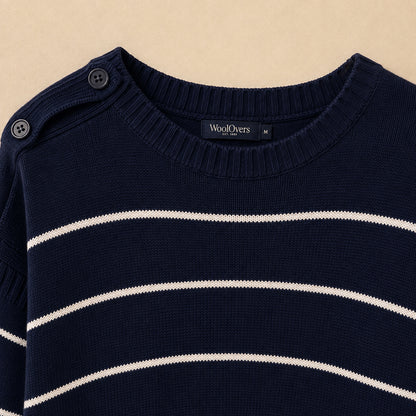 Navy & White Striped Jumper