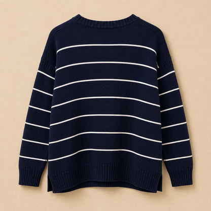 Navy & White Striped Jumper