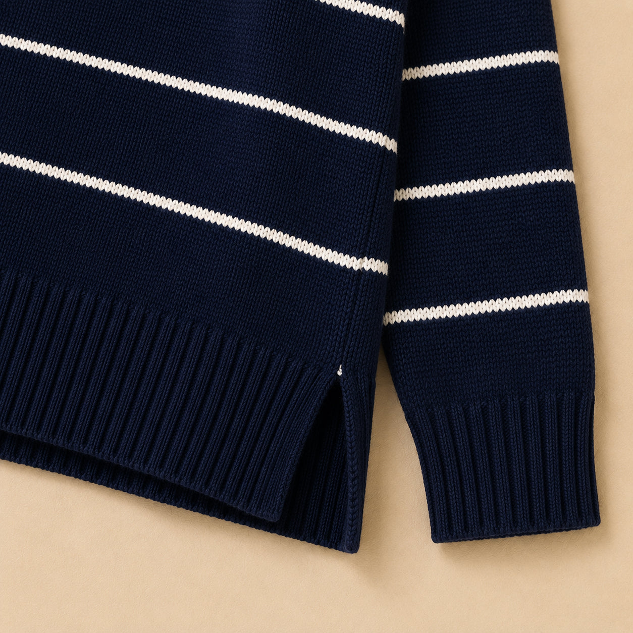 Navy & White Striped Jumper