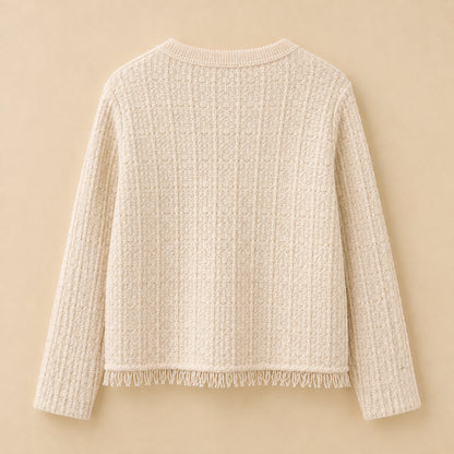 Cream Buttoned Cardigan