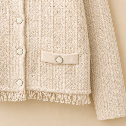 Cream Buttoned Cardigan