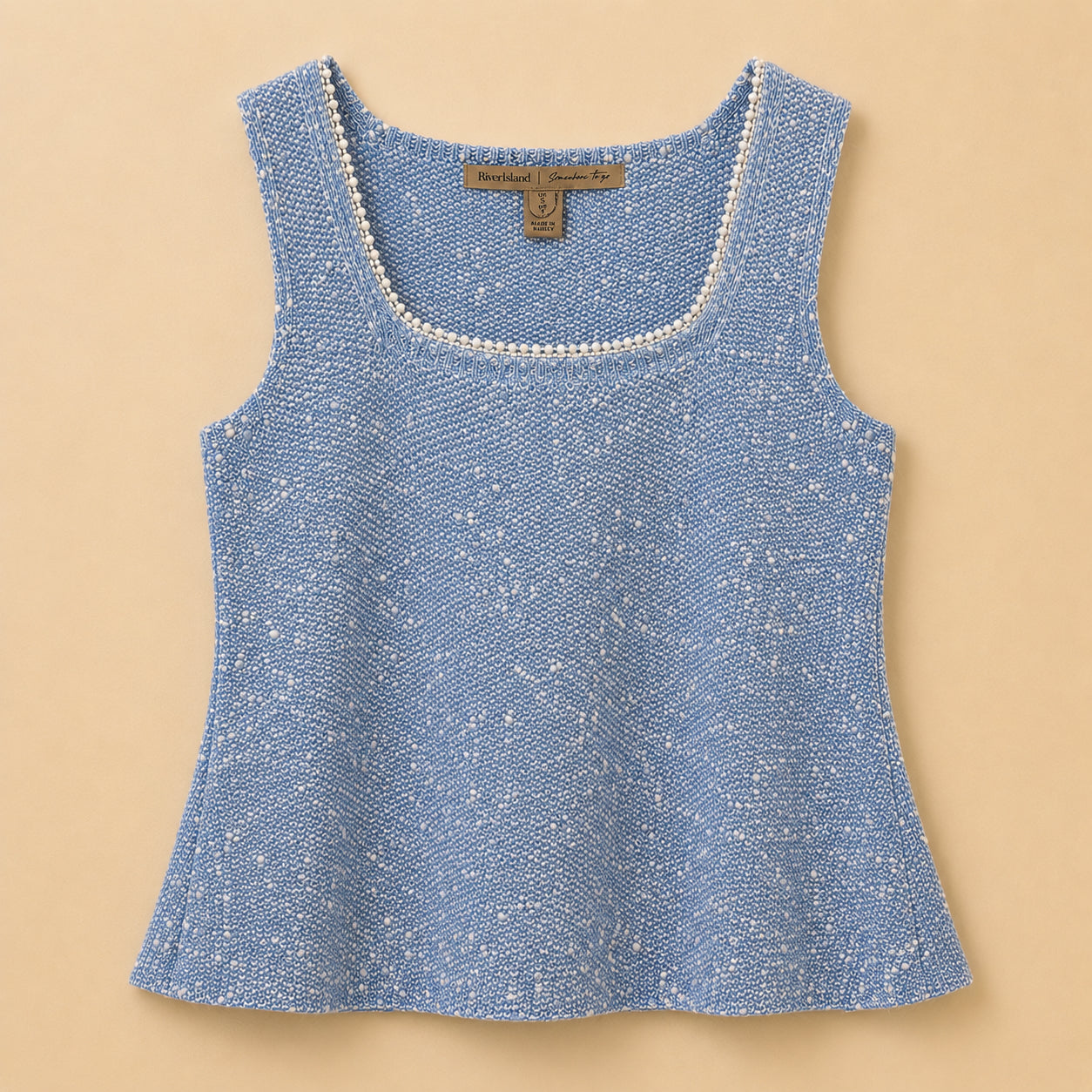 Blue Pearl Edged Top