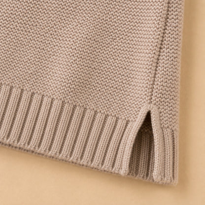 Beige Wool Blend Sleeveless Jumper