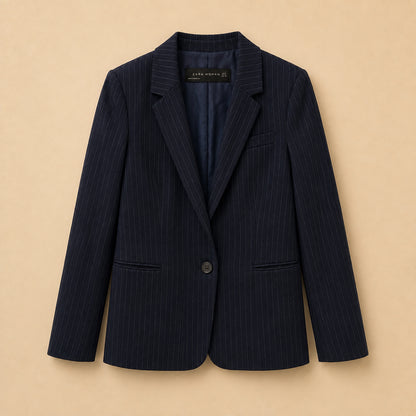 Navy Striped Blazer