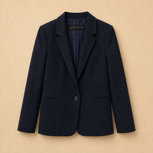 Navy Striped Blazer