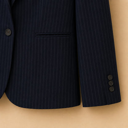 Navy Striped Blazer