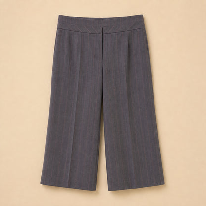 Grey & Pink Striped Trousers
