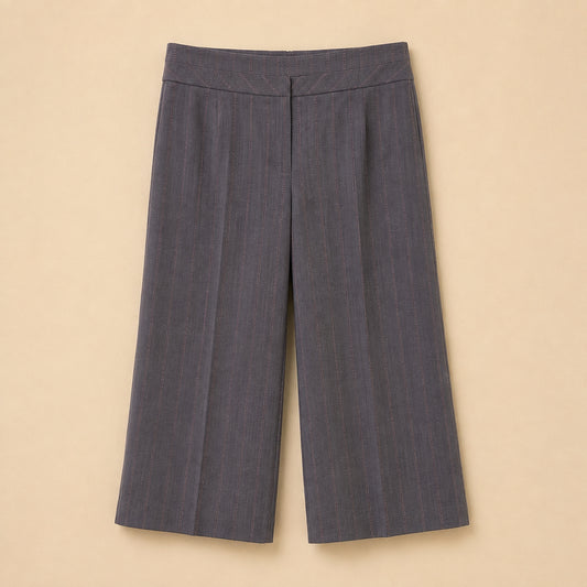 Grey & Pink Striped Trousers