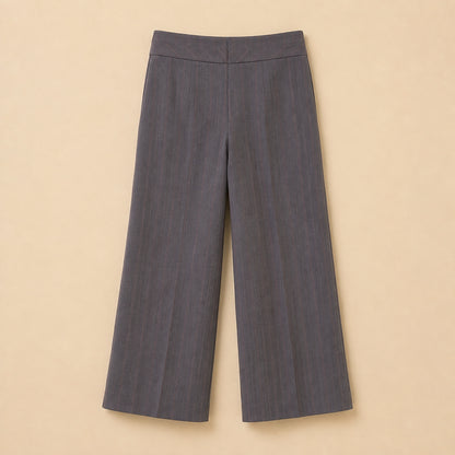 Grey & Pink Striped Trousers