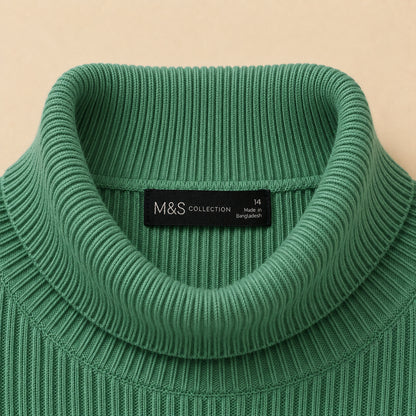 Green Turtleneck Jumper