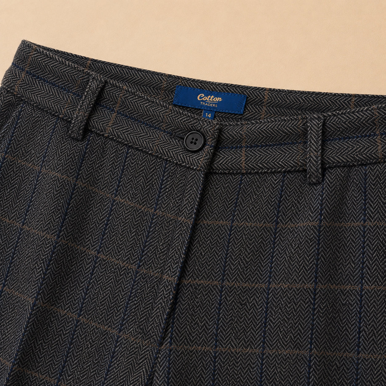Grey Wool Blend Trousers
