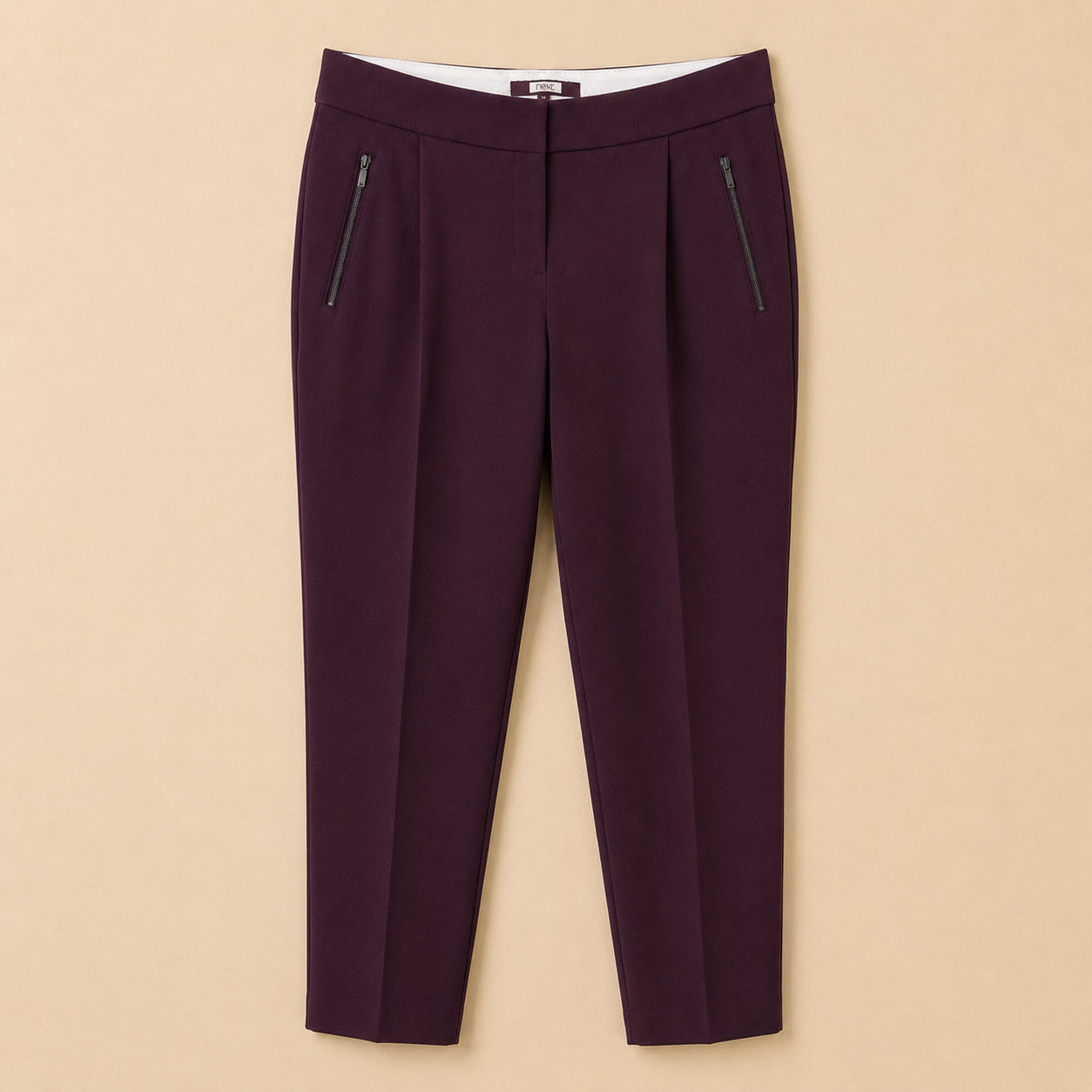 Purple Straight-Leg Trousers