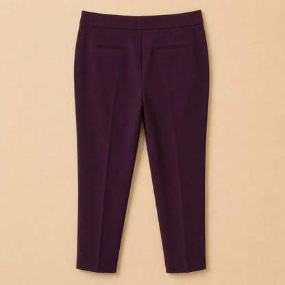 Purple Straight-Leg Trousers