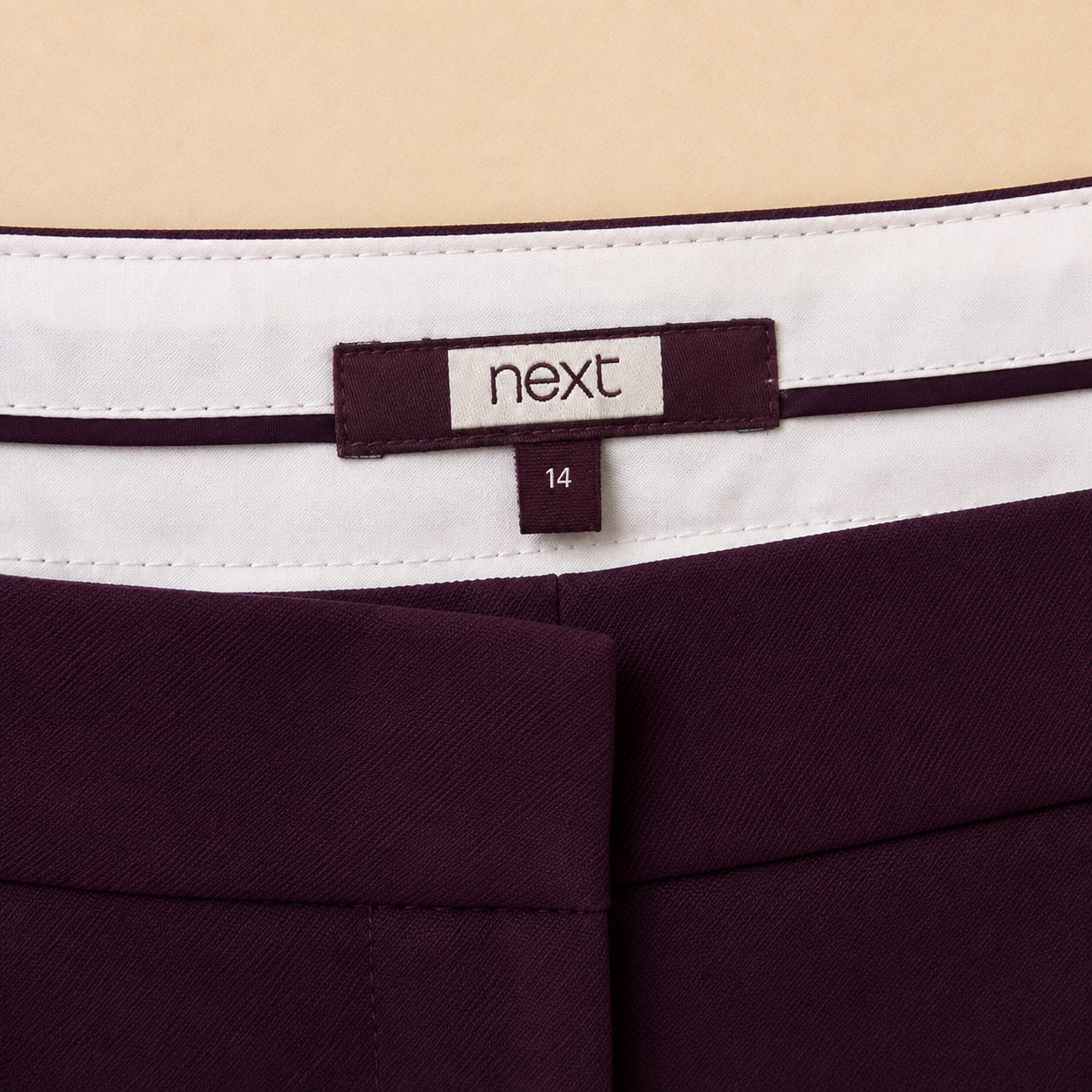 Purple Straight-Leg Trousers