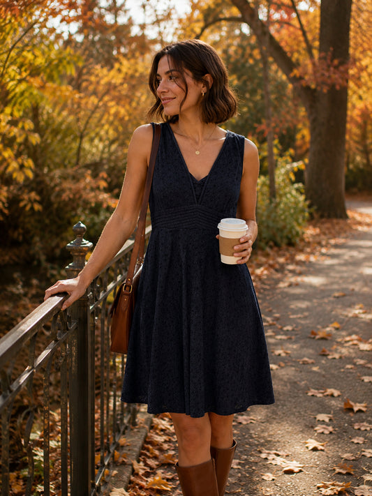 Navy 100% Cotton Dress