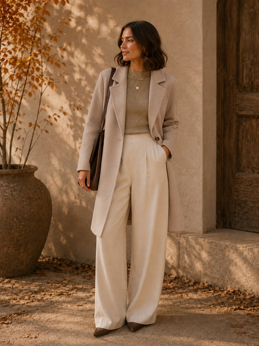Blush Pink Wool Blend Coat
