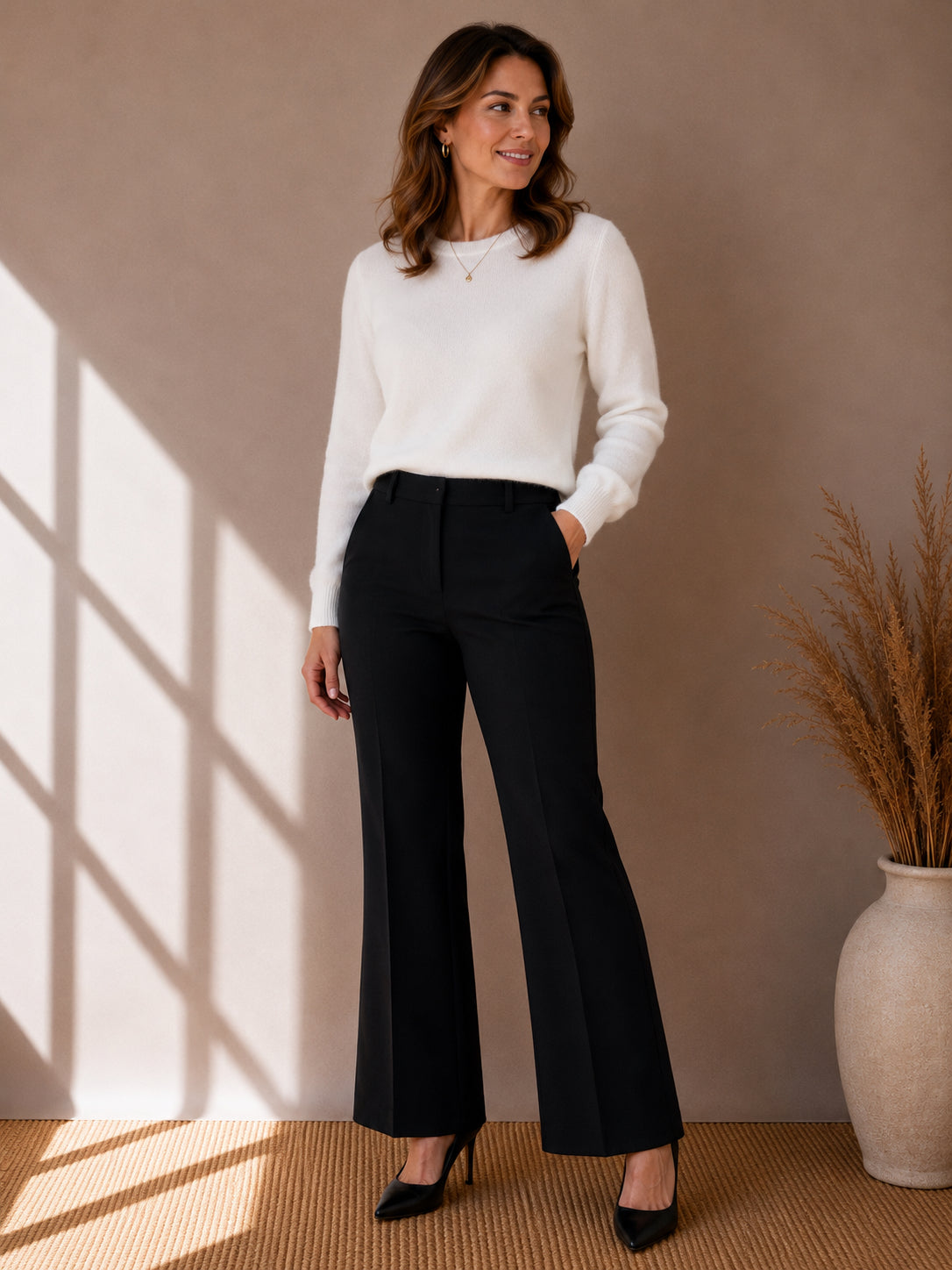Black Flared Trousers