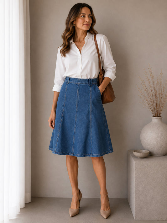 Blue Denim Skirt