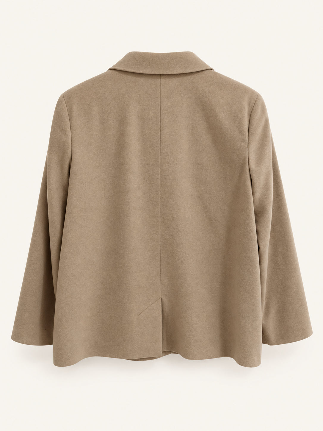 Beige Tailored Wool Blend Jacket