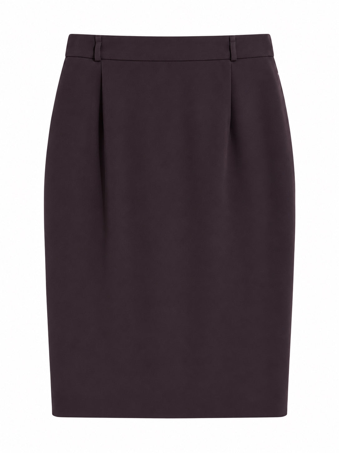 Deep Plum Tailored Pencil Skirt