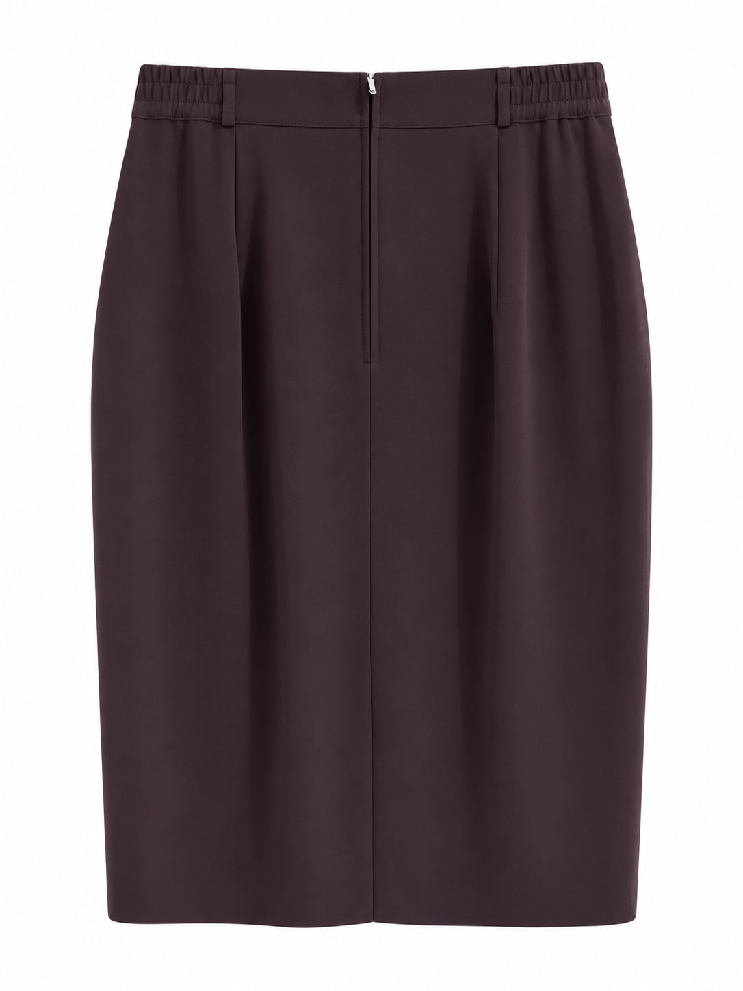 Deep Plum Tailored Pencil Skirt