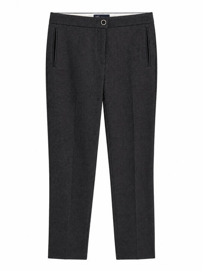 Charcoal Grey Straight Leg Tailored Trousers