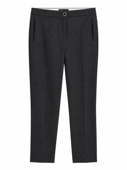Charcoal Grey Straight Leg Tailored Trousers