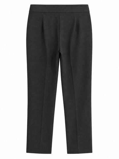 Charcoal Grey Straight Leg Tailored Trousers
