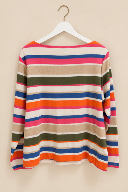 Multicoloured Stripe Long Sleeve Jumper