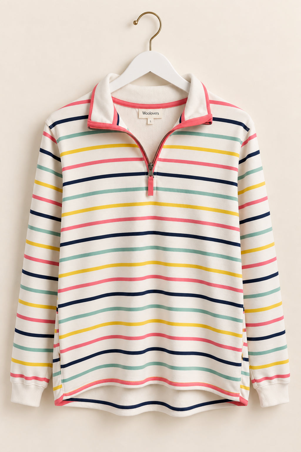 Multi-Coloured Striped 100% Organic Cotton Jumper